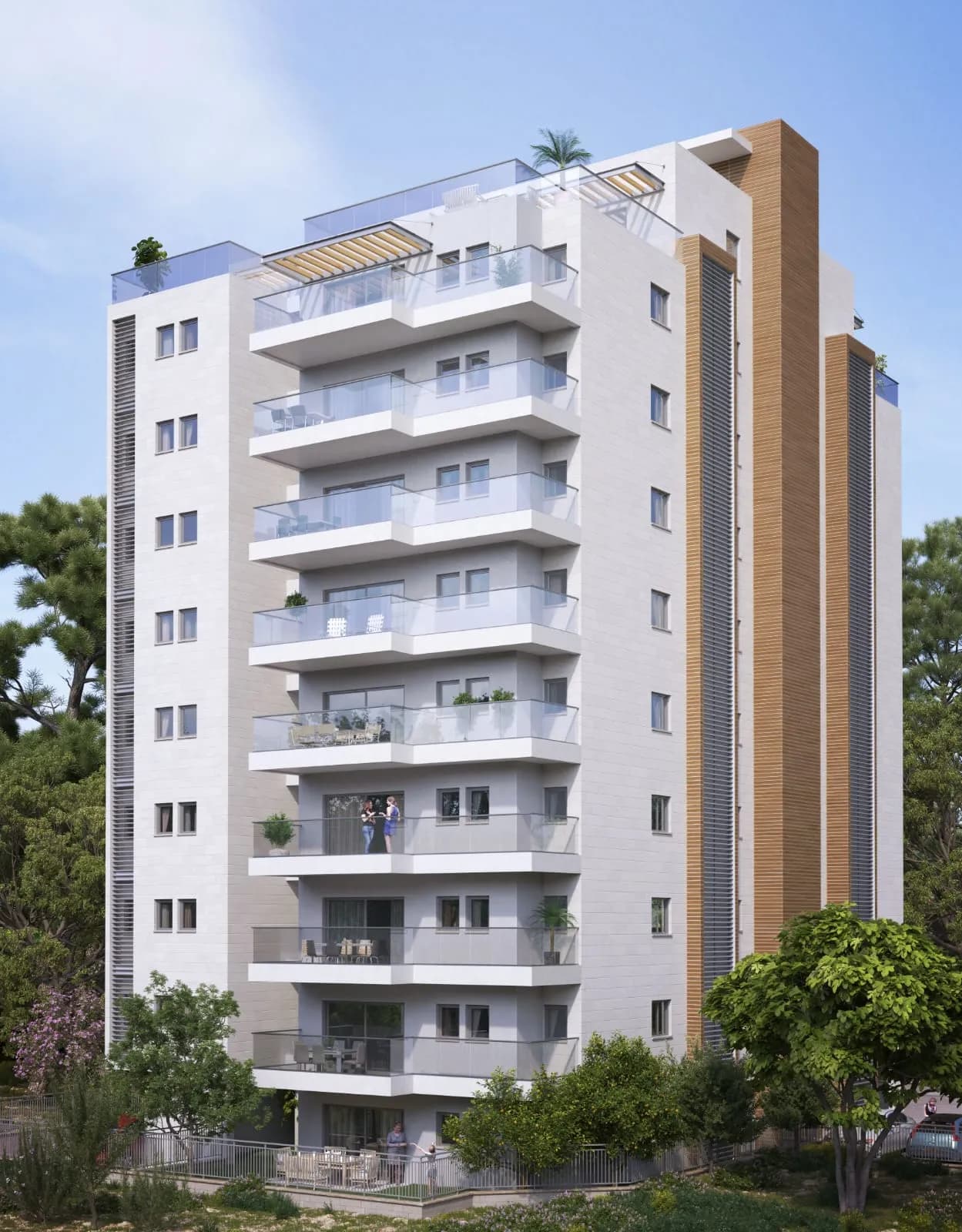 הדמיית בניין מגורים חדש ברחוב הרצל 41 בחדרה