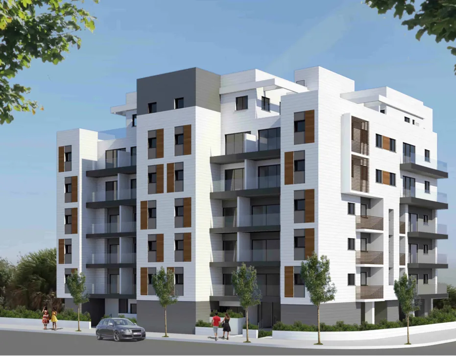 הדמיית בניין מגורים חדש ברחוב הרצפלד 2-4 בחולון