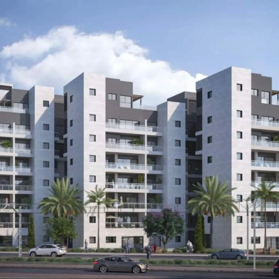 הדמיית בניין מגורים חדש ברחוב מרבד הקסמים 4-6-8 בחולון