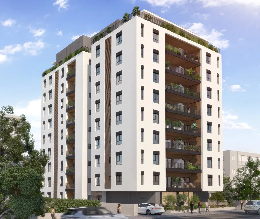 הדמיית בניין מגורים חדש ברחוב בילינסון 6 בכפר סבא