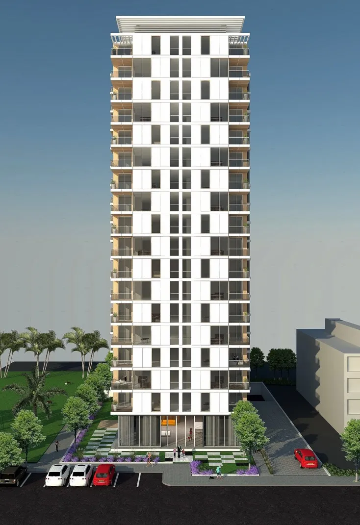 הדמיית מתחם מגורים חדש ברחוב ברודצקי 16-18 והגליל 15-19 בנתניה