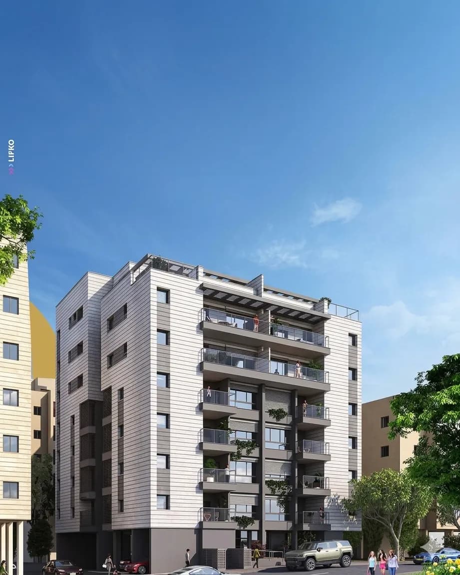 הדמיית בניין מגורים חדש ברחוב קפלינסקי 22 בראשון לציון